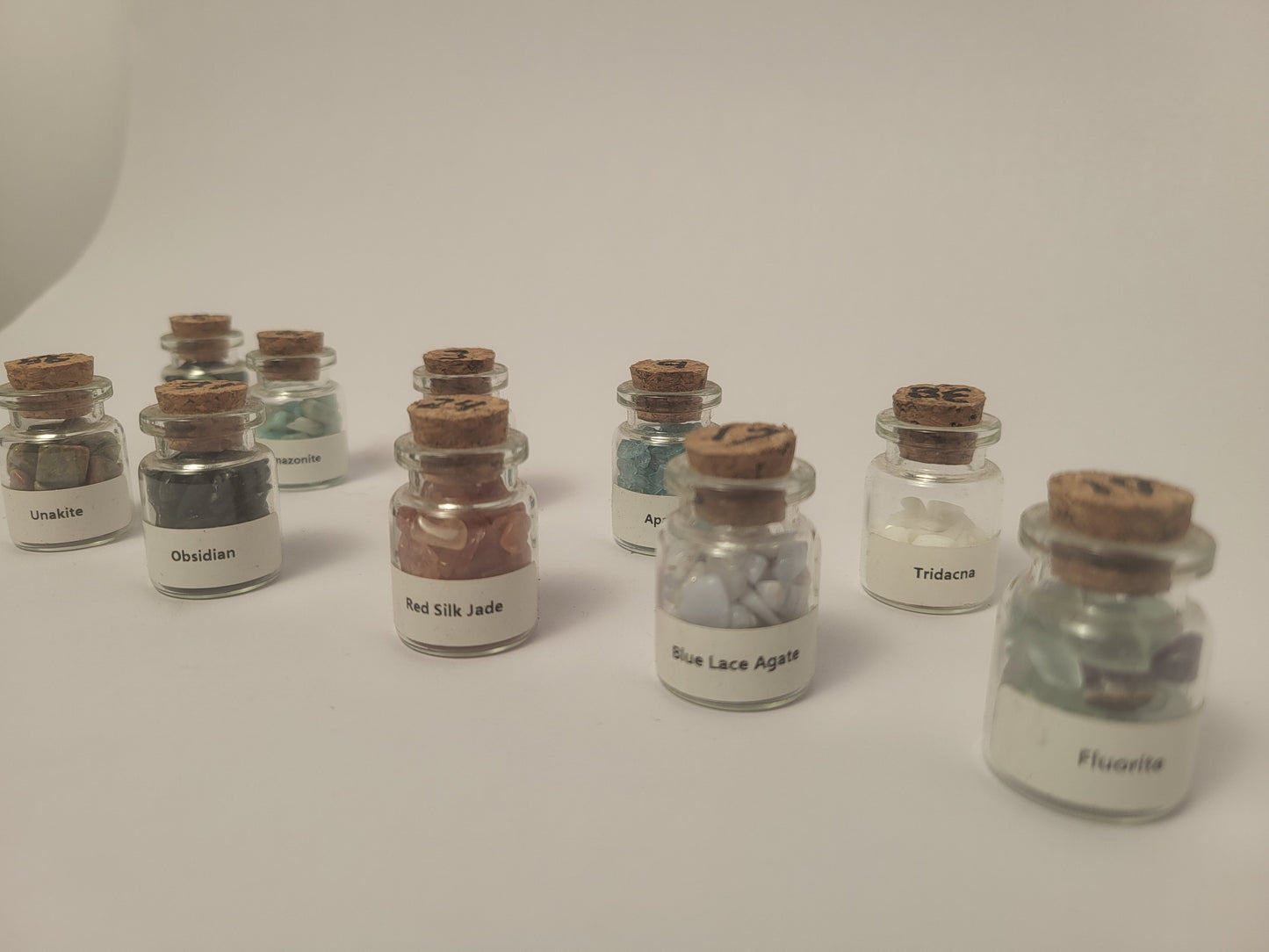 Mini Crystal Jar Collection – Set of 10 Natural Gemstones