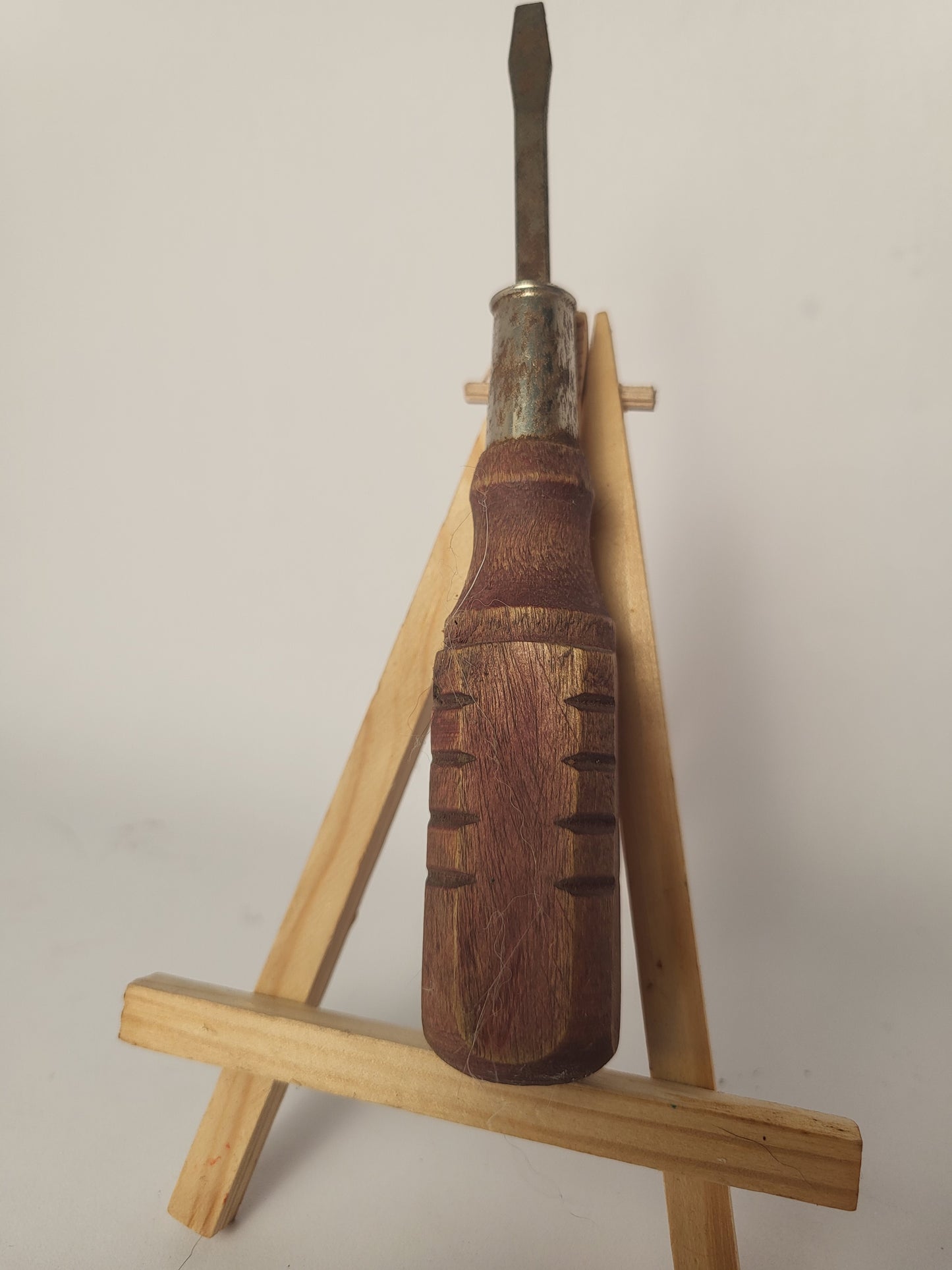 🪚 Vintage Wooden Handle Flathead Screwdrivers (Set of 2) – Rustic Hand Tools