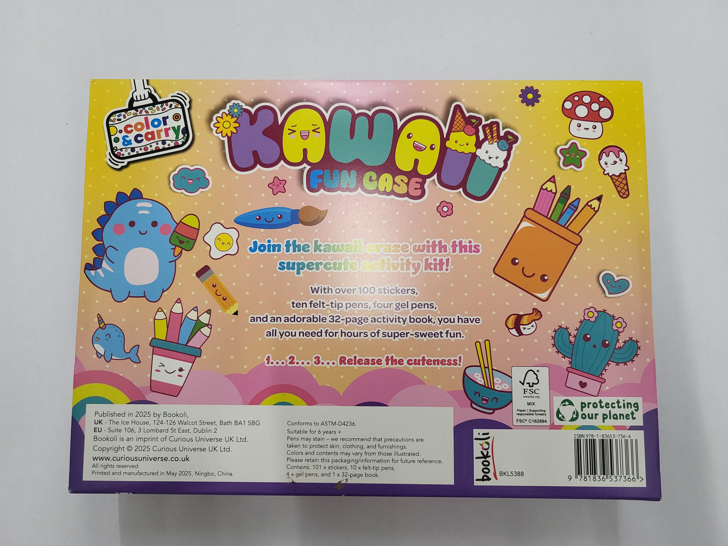 🌈 Kawaii Fun Case – Sticker, Pen & Activity Kit (Color & Carry Set)