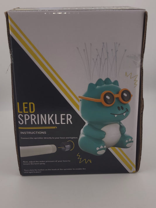 LED Dinosaur Water Sprinkler Toy for Kids – Cute Outdoor Backyard Summer Fun with Light-Up Feature