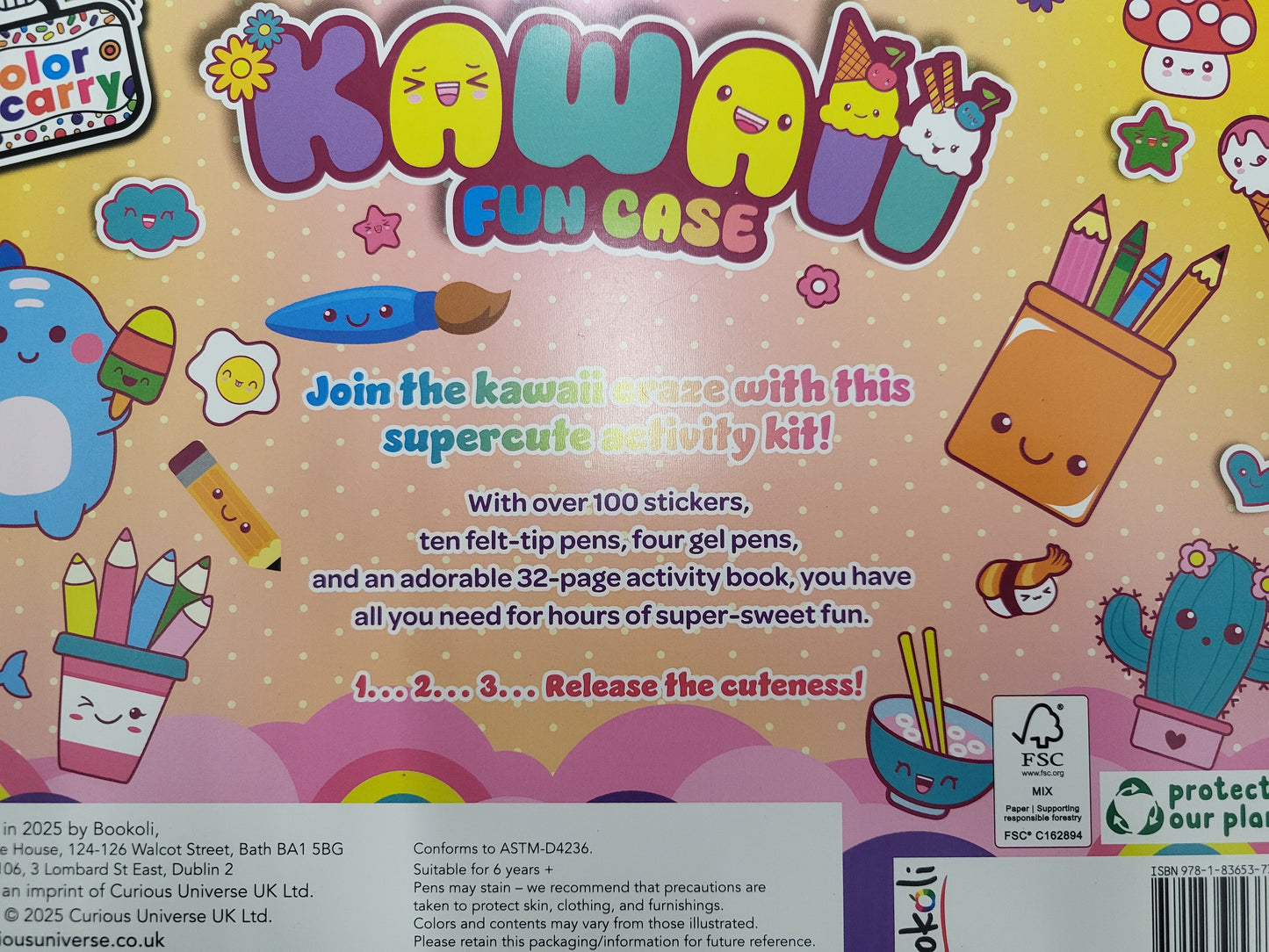 🌈 Kawaii Fun Case – Sticker, Pen & Activity Kit (Color & Carry Set)