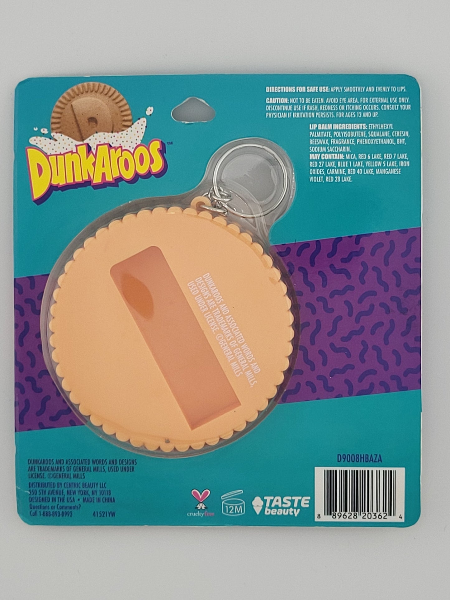 🍪 Betty Crocker Dunkaroos Flavored Lip Balm & Keychain Set – Vanilla Scented | Nostalgic ’90s Snack-Inspired Collectible