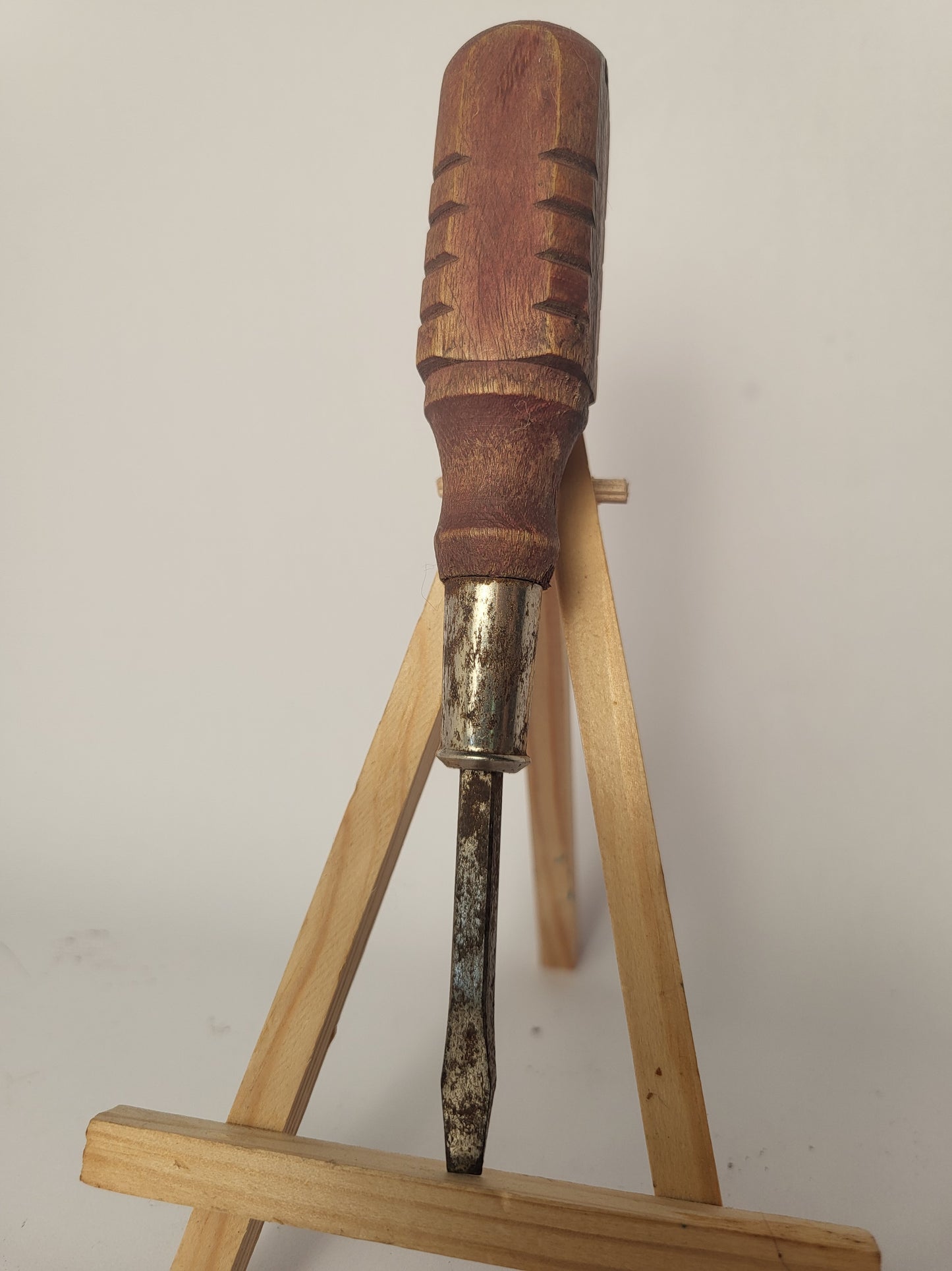 🪚 Vintage Wooden Handle Flathead Screwdrivers (Set of 2) – Rustic Hand Tools