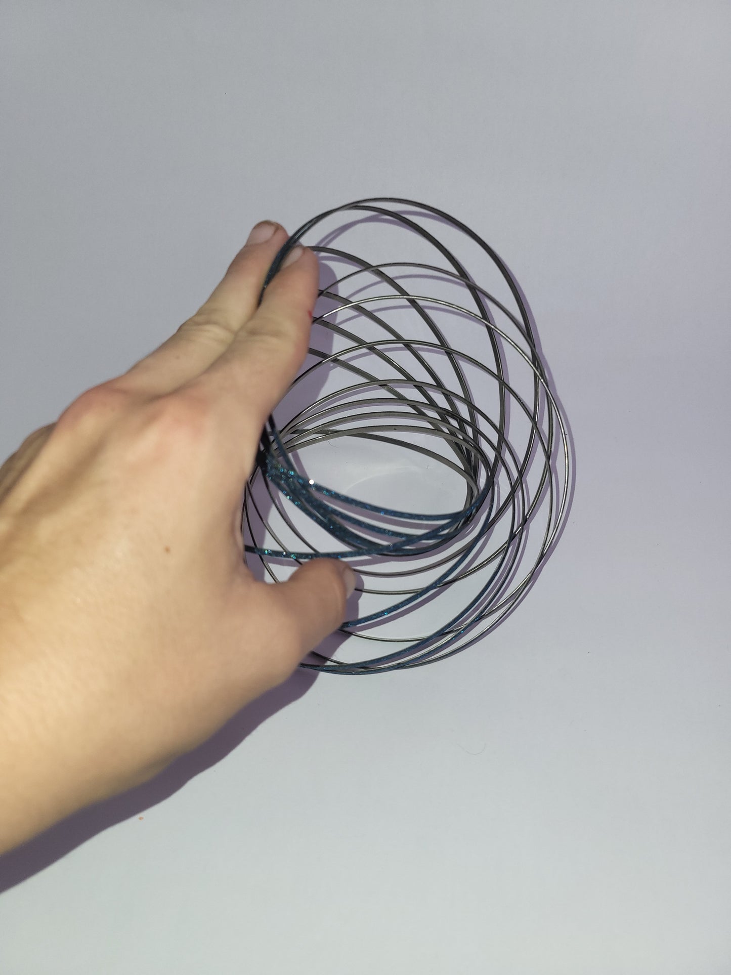 Magic Flow Ring Kinetic Spring Toy – Blue