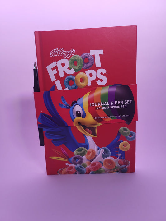 4-Pack Kellogg’s Froot Loops Journal & Spoon Pen Sets – 192 Pages Each – New