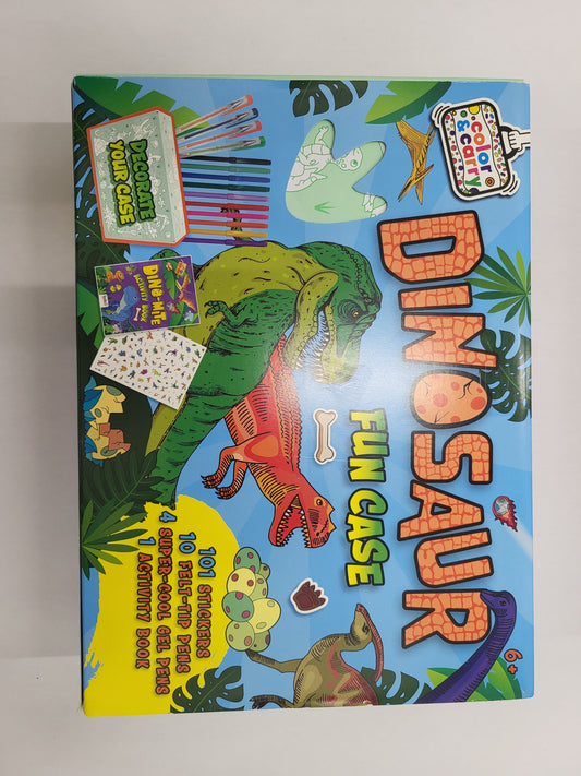 🦖 Dinosaur Fun Case – Sticker, Pen & Activity Kit (Color & Carry Set)