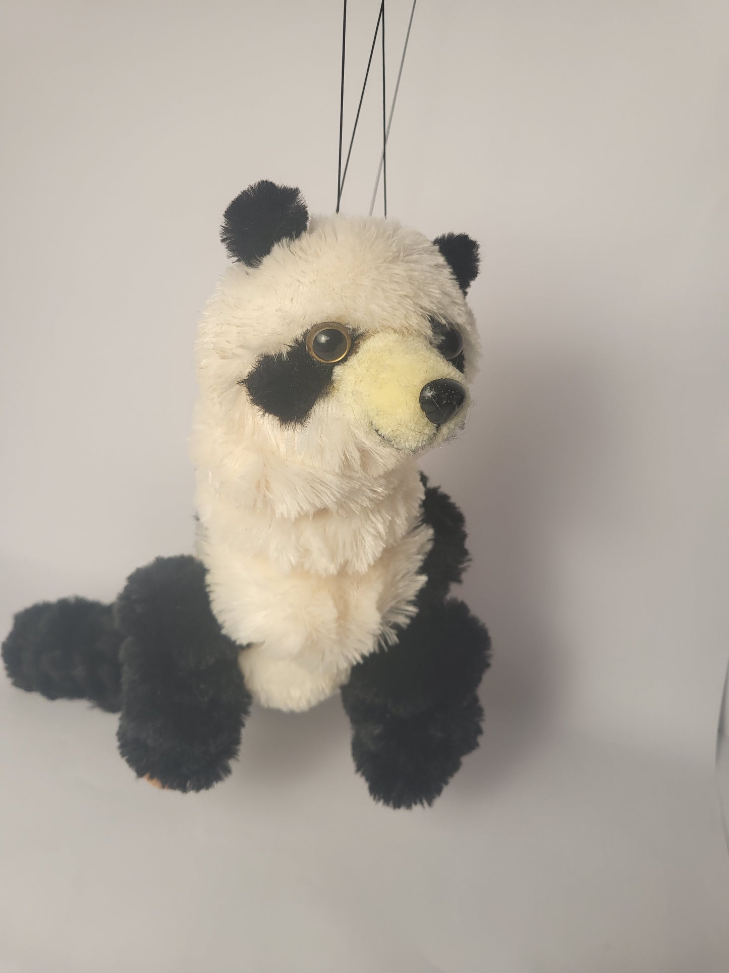 🐼 Vintage Panda Marionette Puppet – Handmade String-Control Plush Toy