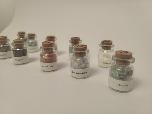 Mini Crystal Jar Collection – Set of 10 Natural Gemstones