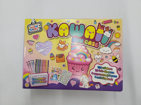 🌈 Kawaii Fun Case – Sticker, Pen & Activity Kit (Color & Carry Set)