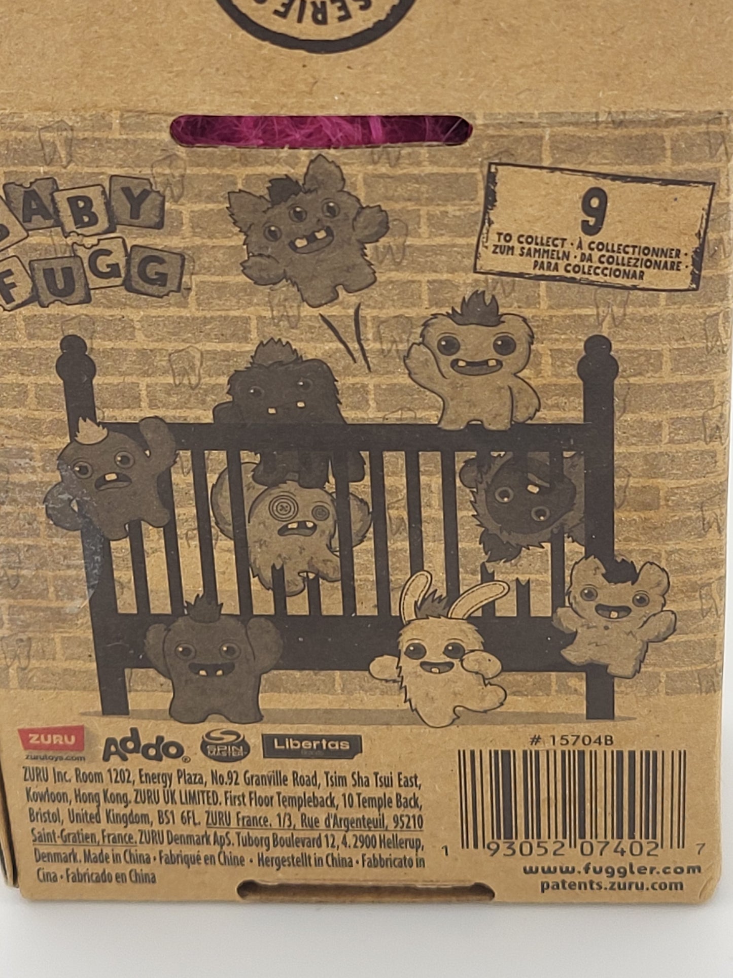 👹 ZURU Fuggler Baby Fugg Plush – Funny Ugly Monster (Pink) | Series | 4+