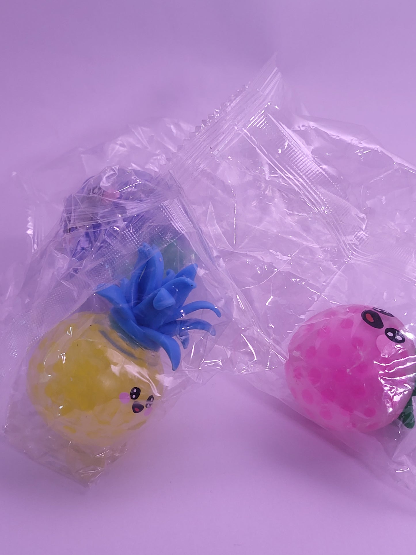 SquishPack Trio + MYSTERY 4TH Squishy – Cute Fruit Stress Toys