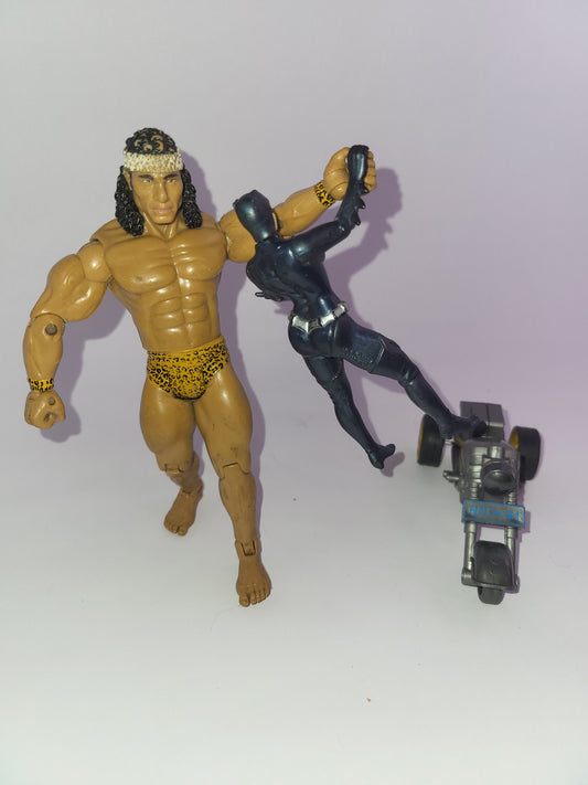 Action Figure Bundle – WRESTLER, Catwoman & Police Motorcycle