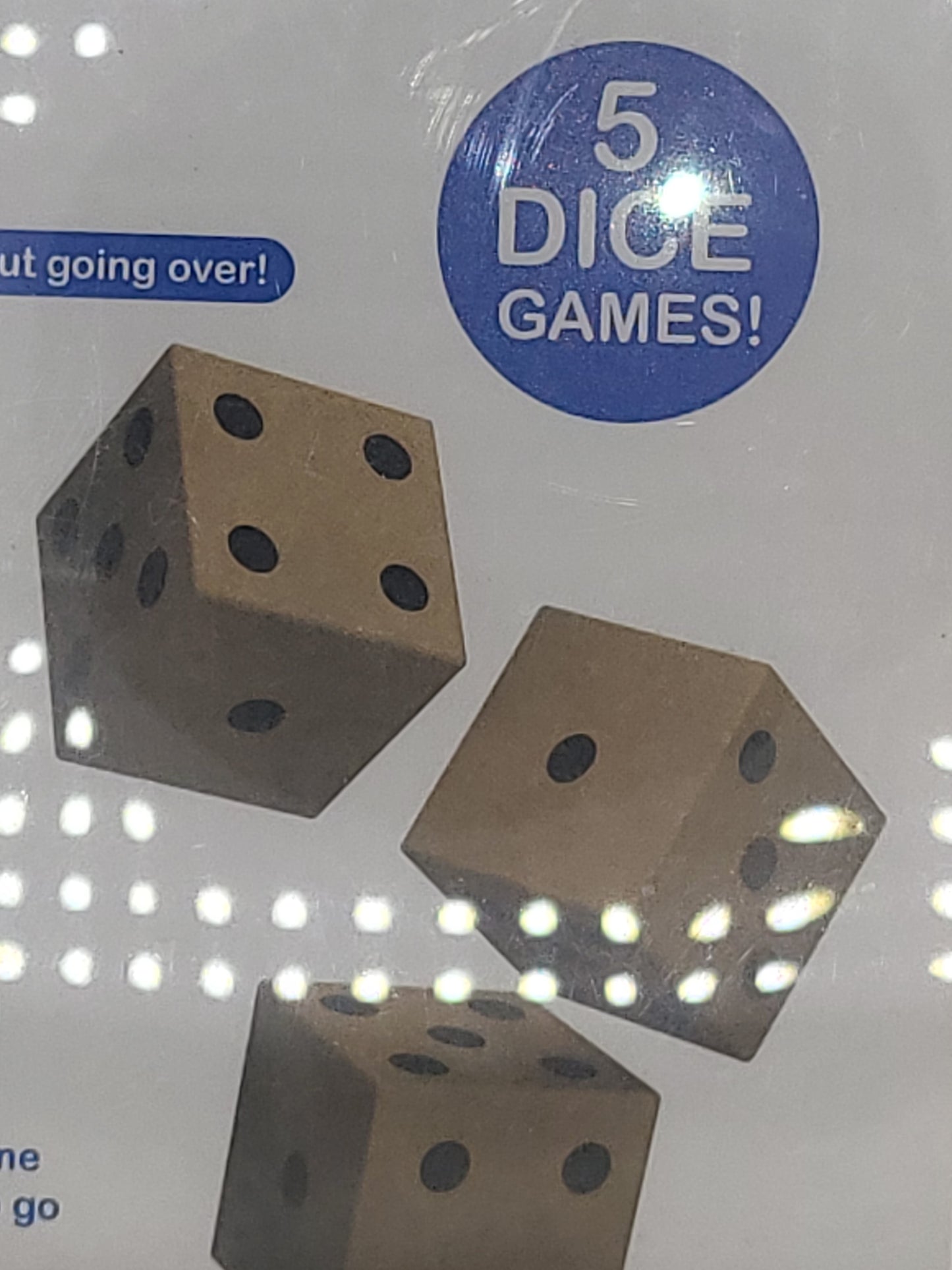 Let’s Go Jumbo Wooden Dice Set — Outdoor & Indoor Game Pack with Storage Bag (Includes 5 Dice Games!)