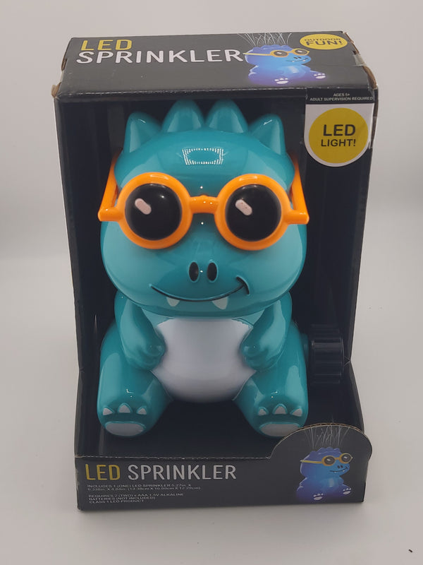 LED Dinosaur Water Sprinkler Toy for Kids – Cute Outdoor Backyard Summer Fun with Light-Up Feature