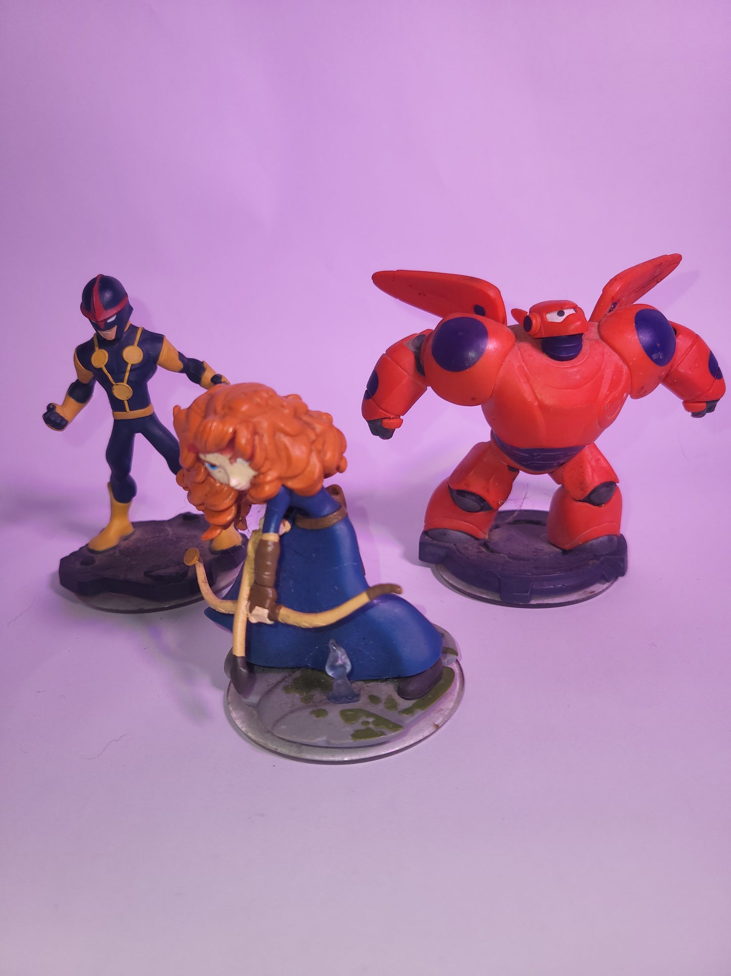 Disney Infinity Figure Lot – Merida, Nova & Armored Baymax – Marvel & Disney Collectibles
